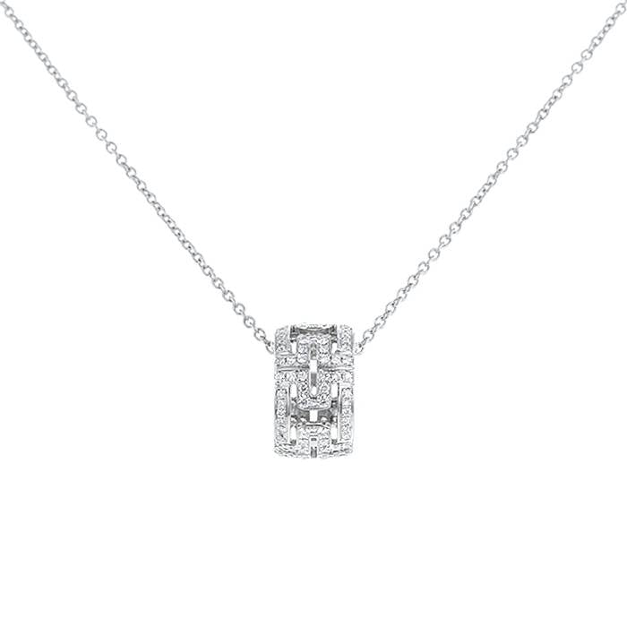 [LumiVibe]PARENTESI NECKLACE SILVER DIAMOND
