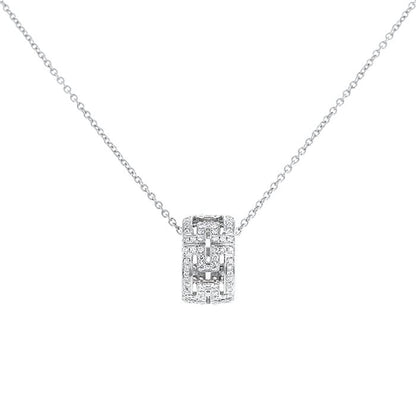 [LumiVibe]PARENTESI NECKLACE SILVER DIAMOND