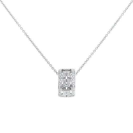 [LumiVibe]PARENTESI NECKLACE SILVER DIAMOND