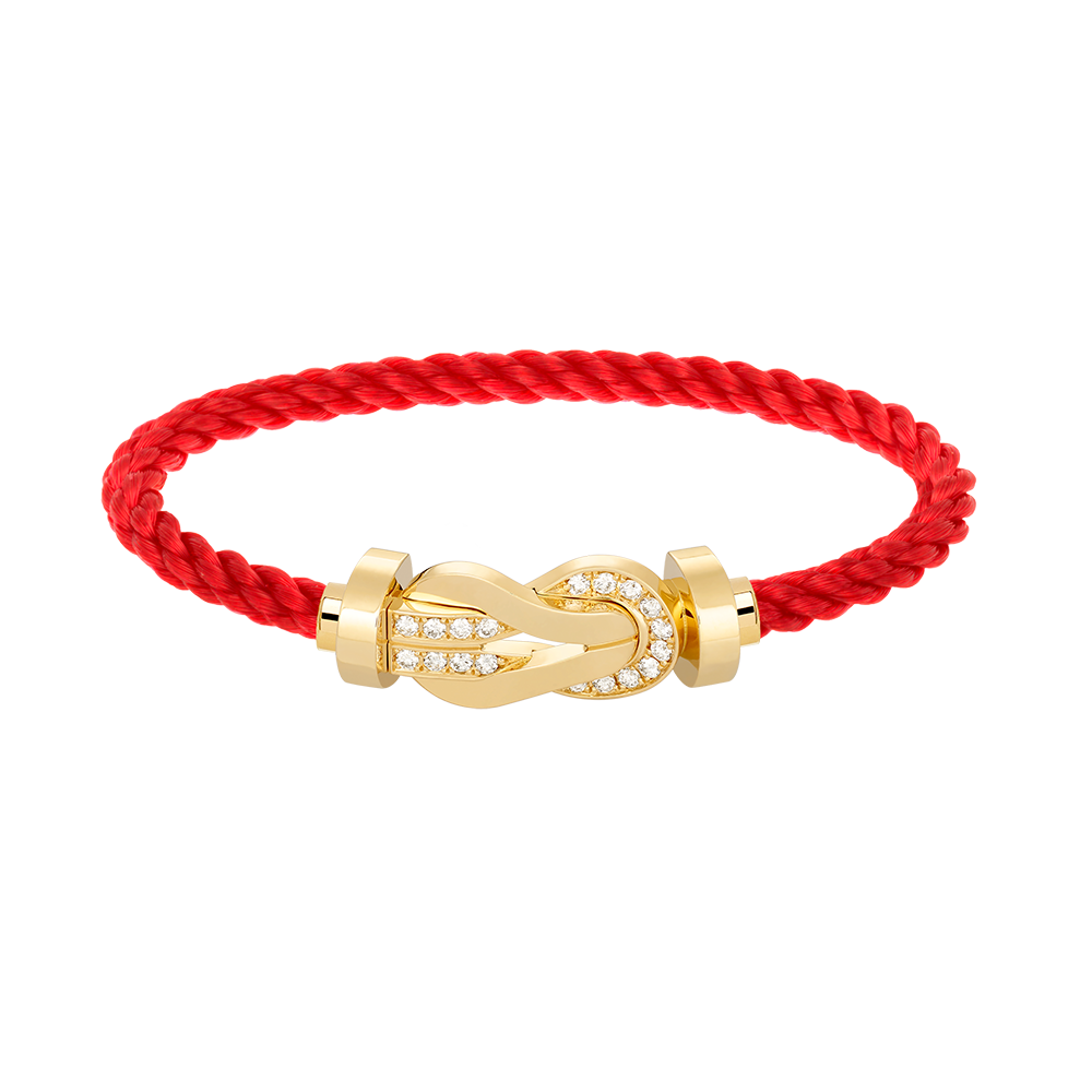 [LumiVibe]CHANCE LARGE 8 FIGURE BUCKLE HALF DIAMOND BRACELET GOLD