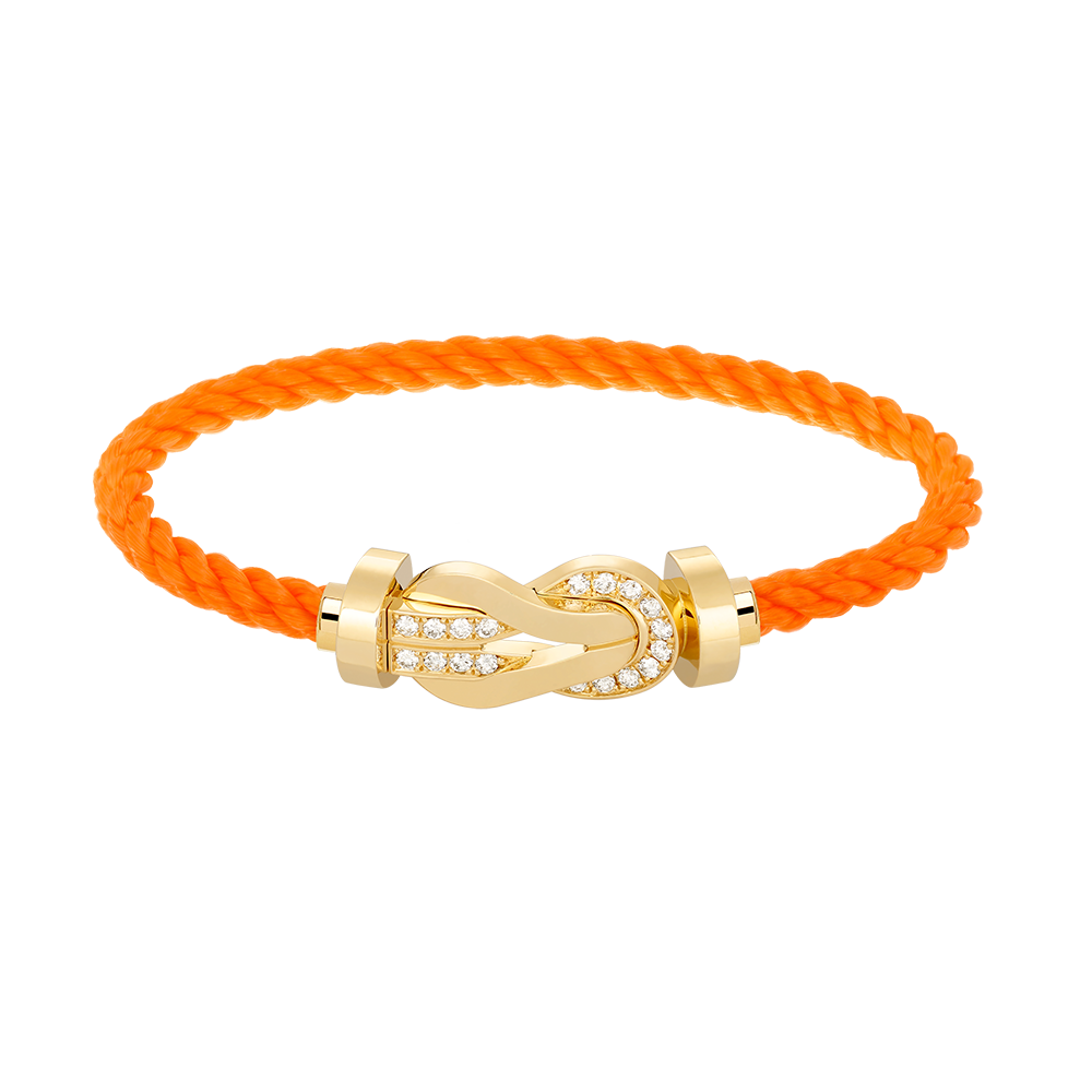 [LumiVibe]CHANCE LARGE 8 FIGURE BUCKLE HALF DIAMOND BRACELET GOLD