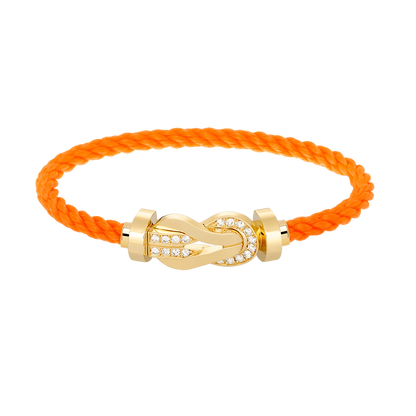[LumiVibe]CHANCE LARGE 8 FIGURE BUCKLE HALF DIAMOND BRACELET GOLD