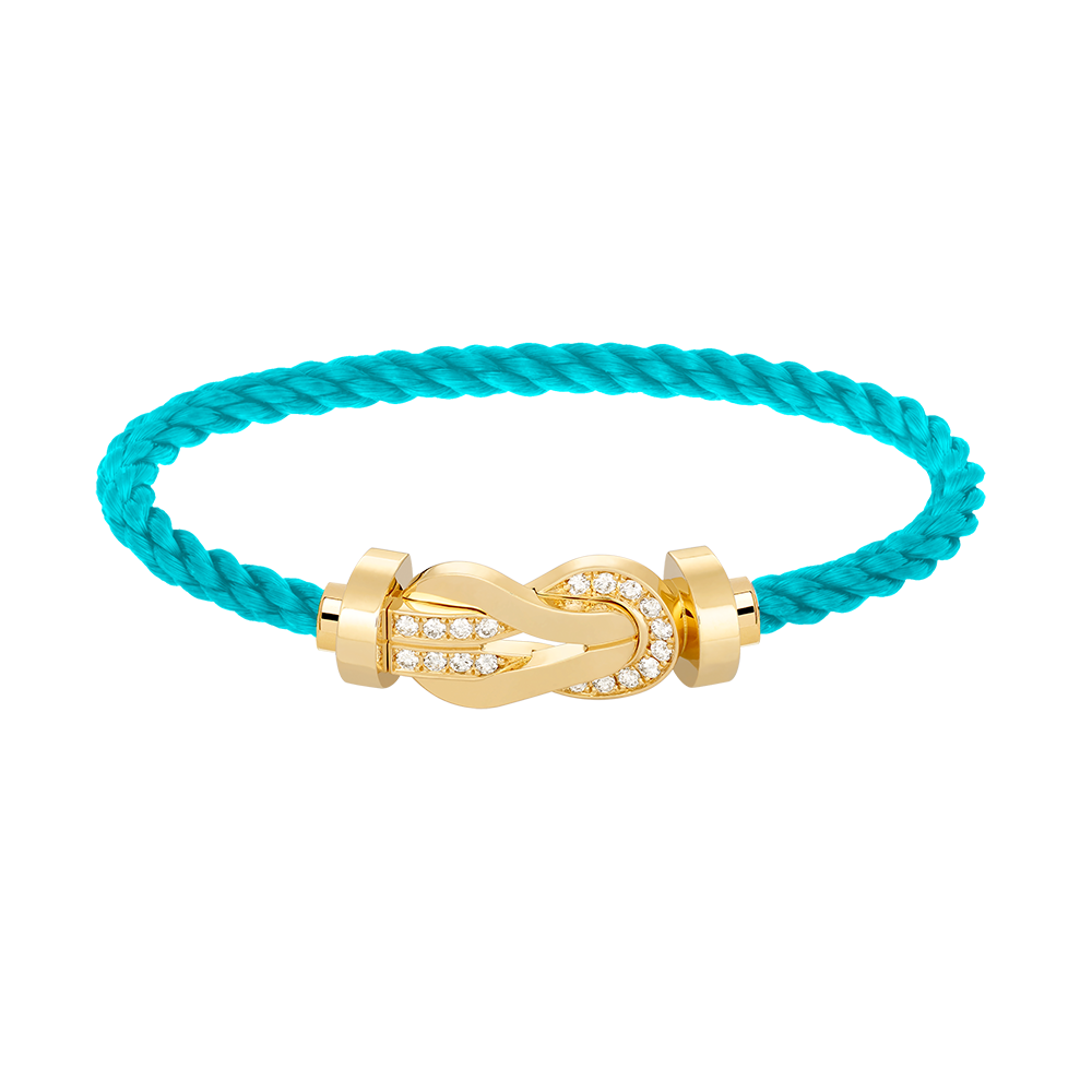 [LumiVibe]CHANCE LARGE 8 FIGURE BUCKLE HALF DIAMOND BRACELET GOLD