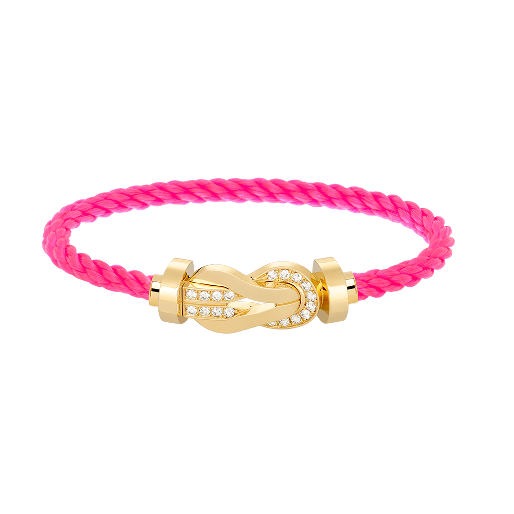 [LumiVibe]CHANCE LARGE 8 FIGURE BUCKLE HALF DIAMOND BRACELET GOLD