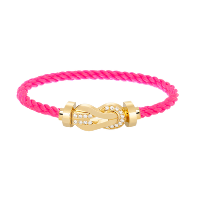 [LumiVibe]CHANCE LARGE 8 FIGURE BUCKLE HALF DIAMOND BRACELET GOLD