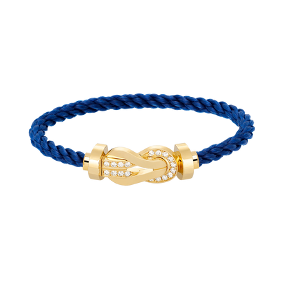 [LumiVibe]CHANCE LARGE 8 FIGURE BUCKLE HALF DIAMOND BRACELET GOLD