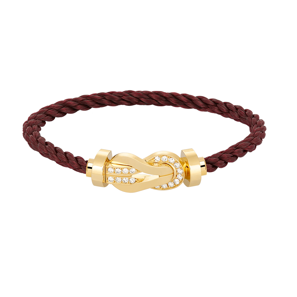 [LumiVibe]CHANCE LARGE 8 FIGURE BUCKLE HALF DIAMOND BRACELET GOLD