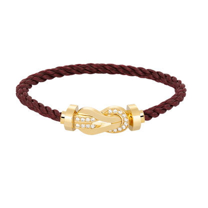 [LumiVibe]CHANCE LARGE 8 FIGURE BUCKLE HALF DIAMOND BRACELET GOLD