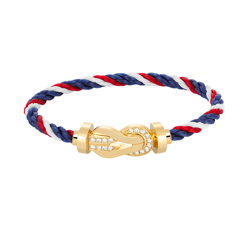 [LumiVibe]CHANCE LARGE 8 FIGURE BUCKLE HALF DIAMOND BRACELET GOLD