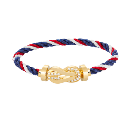 [LumiVibe]CHANCE LARGE 8 FIGURE BUCKLE HALF DIAMOND BRACELET GOLD