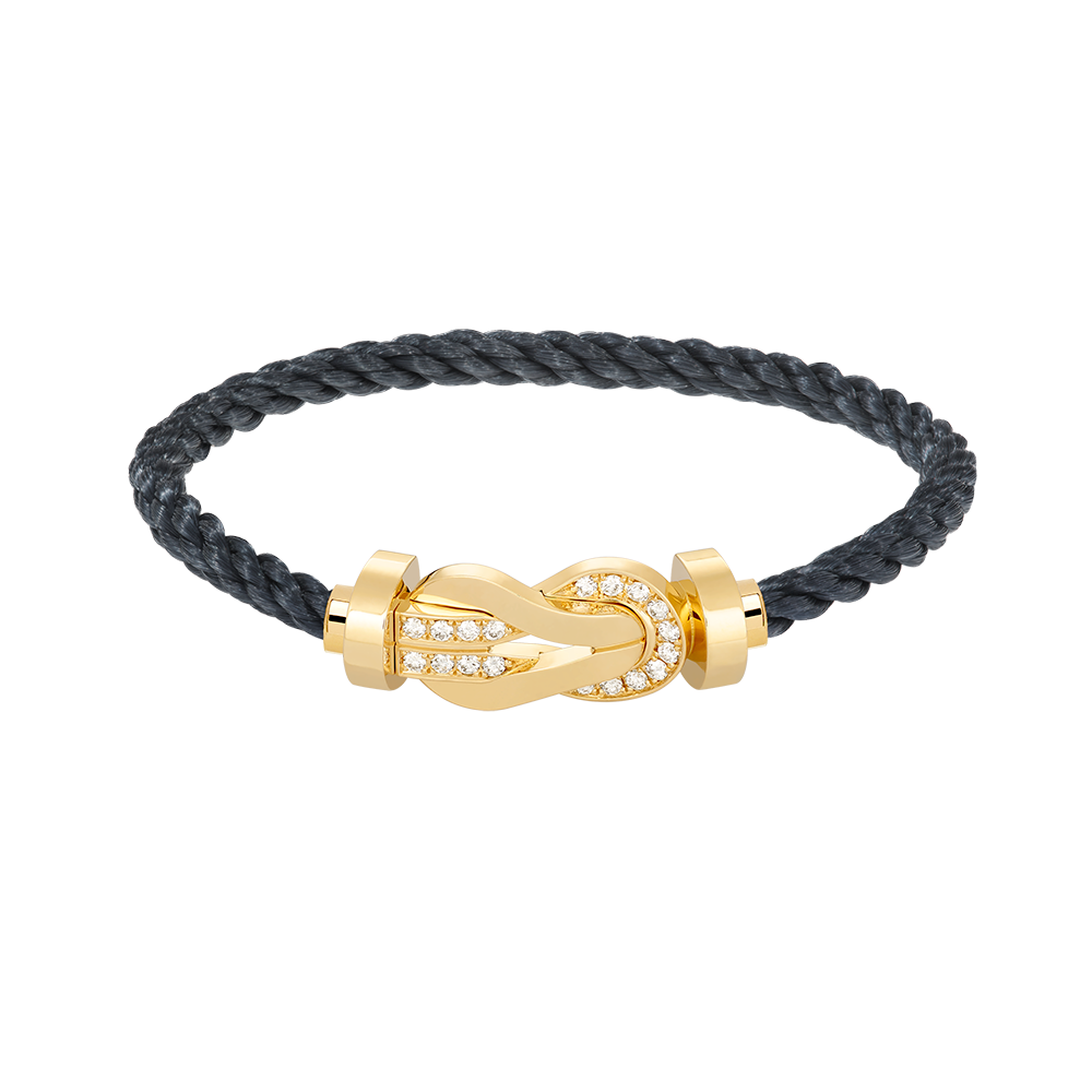 [LumiVibe]CHANCE LARGE 8 FIGURE BUCKLE HALF DIAMOND BRACELET GOLD