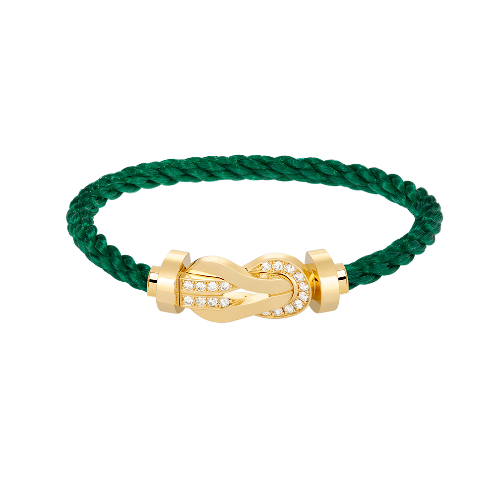 [LumiVibe]CHANCE LARGE 8 FIGURE BUCKLE HALF DIAMOND BRACELET GOLD
