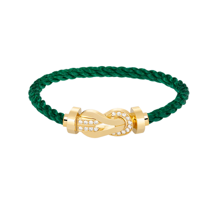 [LumiVibe]CHANCE LARGE 8 FIGURE BUCKLE HALF DIAMOND BRACELET GOLD