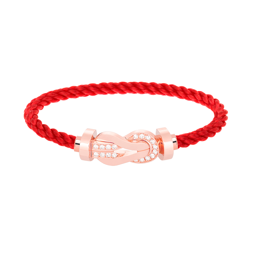 [LumiVibe]CHANCE LARGE 8 FIGURE BUCKLE HALF DIAMOND BRACELET ROSE GOLD