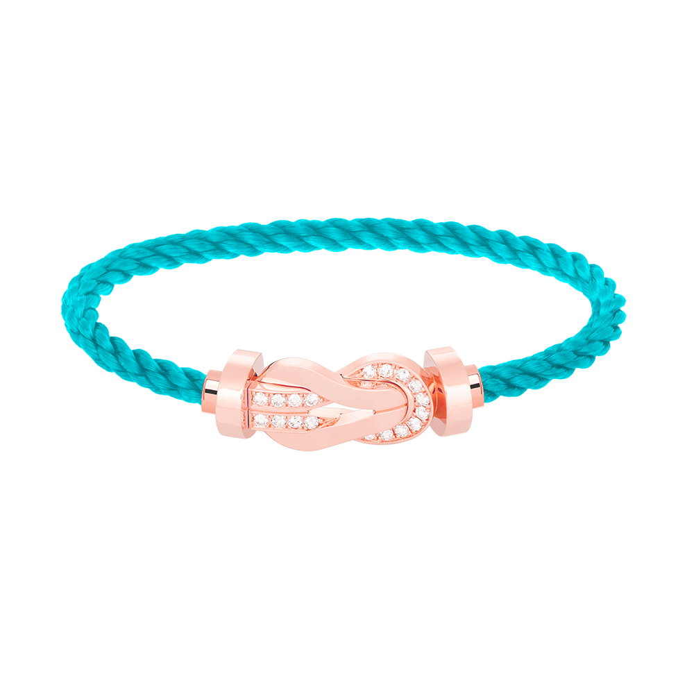 [LumiVibe]CHANCE LARGE 8 FIGURE BUCKLE HALF DIAMOND BRACELET ROSE GOLD