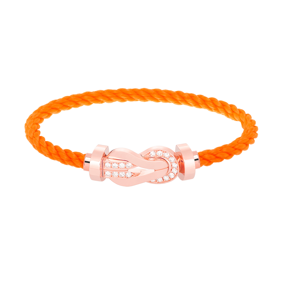 [LumiVibe]CHANCE LARGE 8 FIGURE BUCKLE HALF DIAMOND BRACELET ROSE GOLD