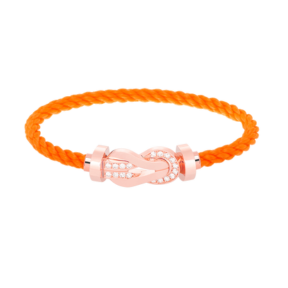 [LumiVibe]CHANCE LARGE 8 FIGURE BUCKLE HALF DIAMOND BRACELET ROSE GOLD