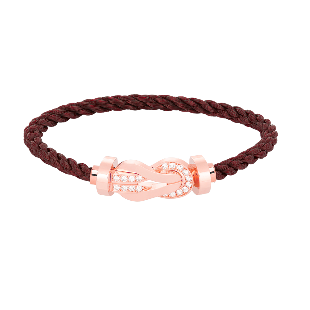[LumiVibe]CHANCE LARGE 8 FIGURE BUCKLE HALF DIAMOND BRACELET ROSE GOLD