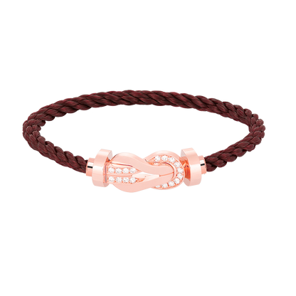[LumiVibe]CHANCE LARGE 8 FIGURE BUCKLE HALF DIAMOND BRACELET ROSE GOLD