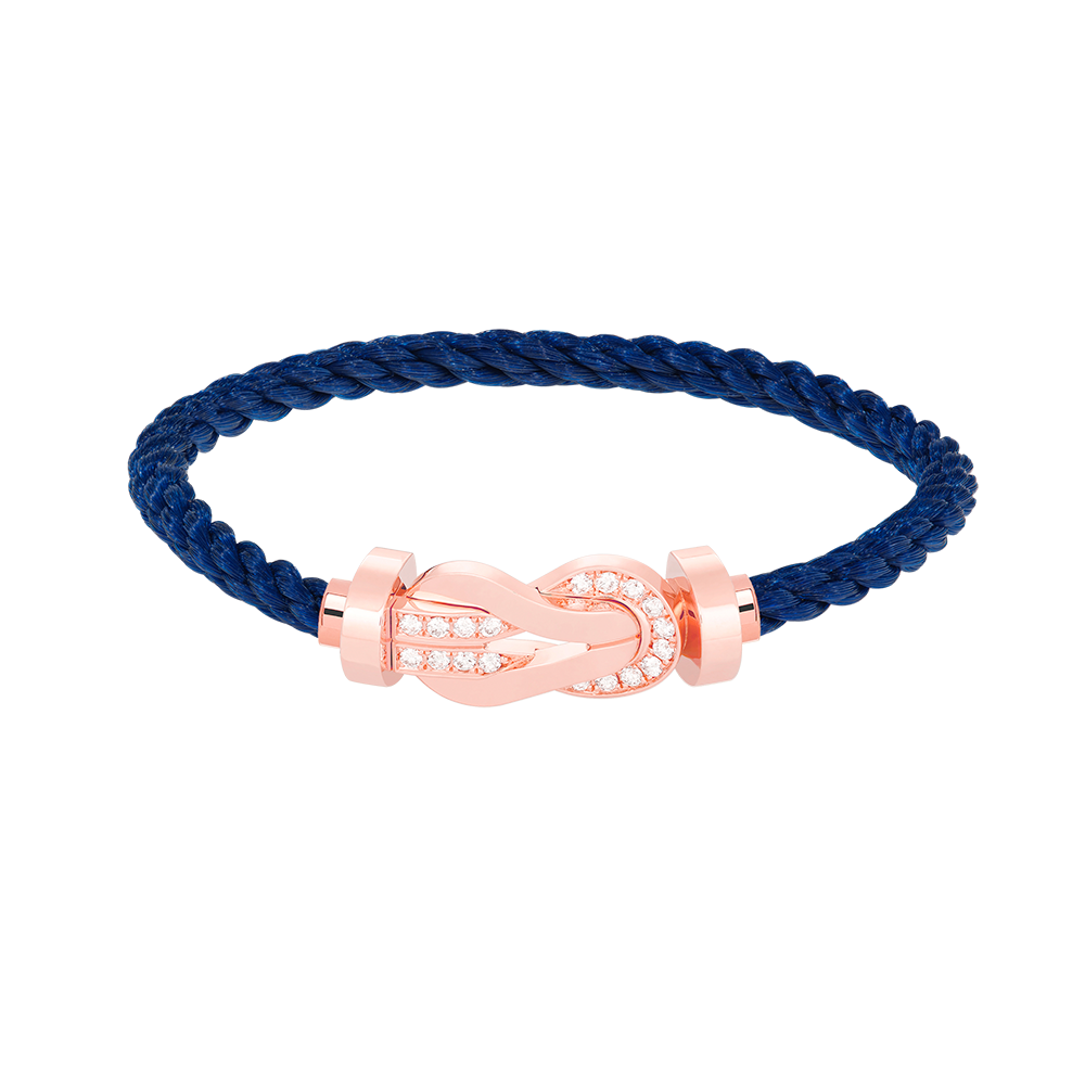 [LumiVibe]CHANCE LARGE 8 FIGURE BUCKLE HALF DIAMOND BRACELET ROSE GOLD