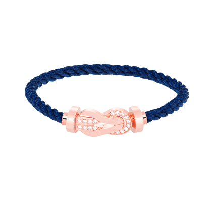 [LumiVibe]CHANCE LARGE 8 FIGURE BUCKLE HALF DIAMOND BRACELET ROSE GOLD