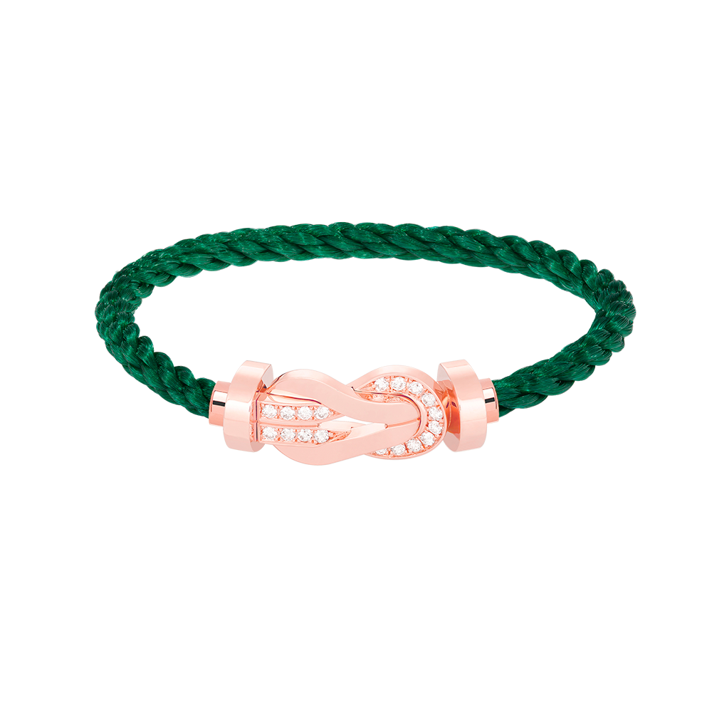 [LumiVibe]CHANCE LARGE 8 FIGURE BUCKLE HALF DIAMOND BRACELET ROSE GOLD