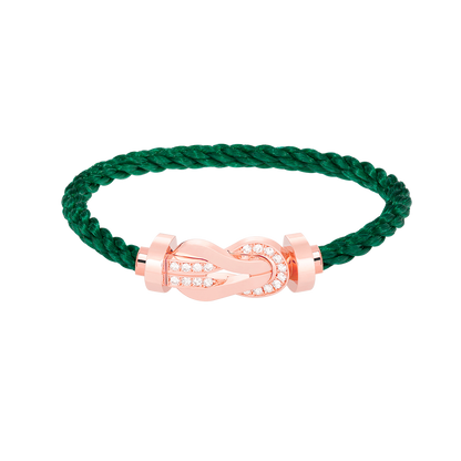 [LumiVibe]CHANCE LARGE 8 FIGURE BUCKLE HALF DIAMOND BRACELET ROSE GOLD