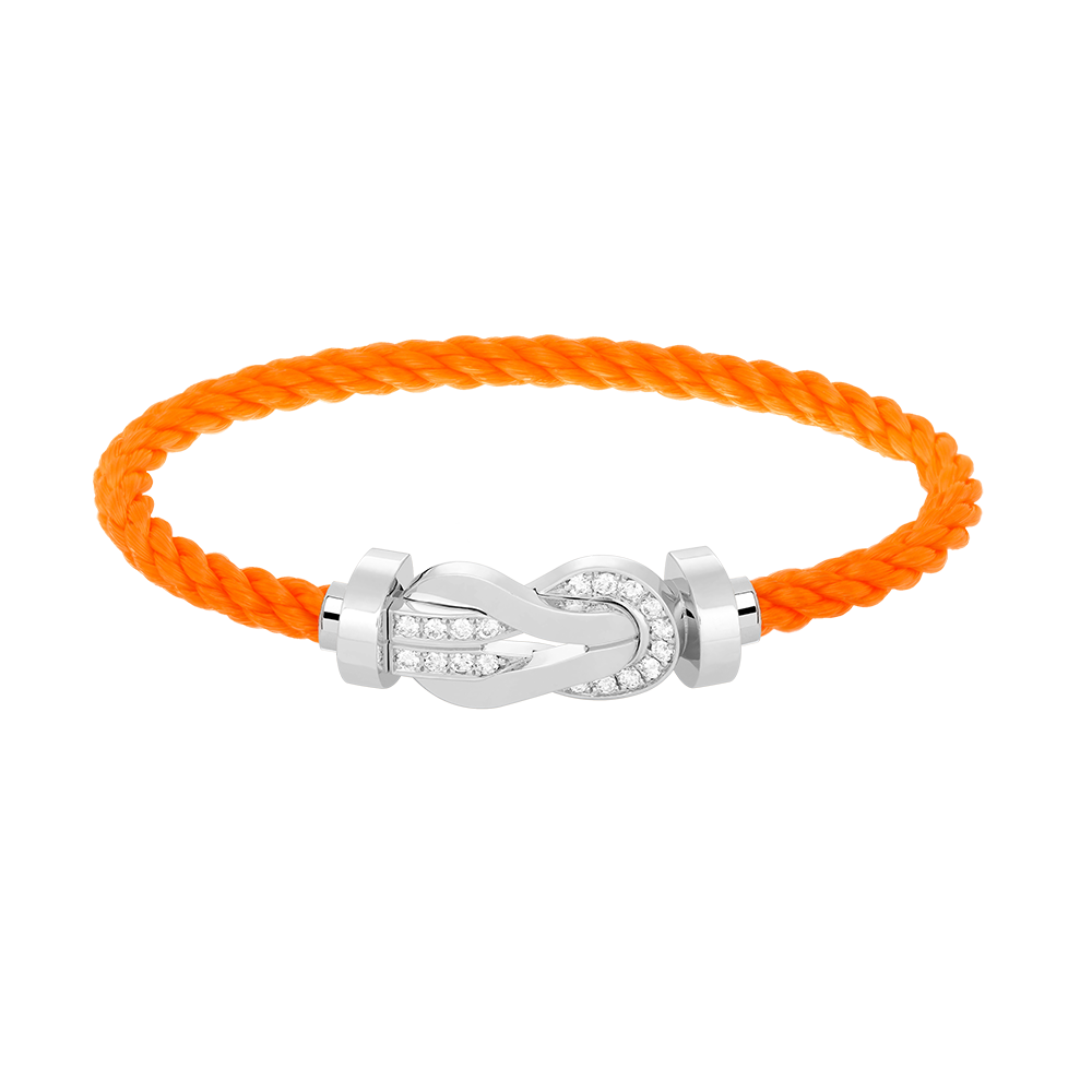 [LumiVibe]CHANCE LARGE 8 FIGURE BUCKLE HALF DIAMOND BRACELET SILVER