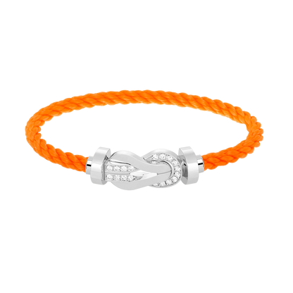 [LumiVibe]CHANCE LARGE 8 FIGURE BUCKLE HALF DIAMOND BRACELET SILVER