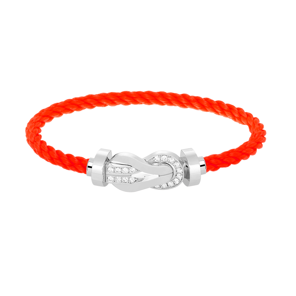 [LumiVibe]CHANCE LARGE 8 FIGURE BUCKLE HALF DIAMOND BRACELET SILVER