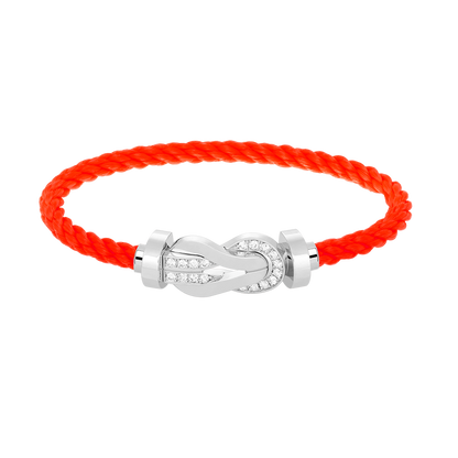 [LumiVibe]CHANCE LARGE 8 FIGURE BUCKLE HALF DIAMOND BRACELET SILVER
