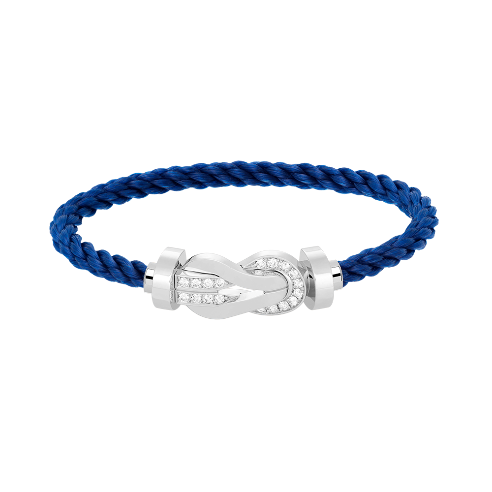 [LumiVibe]CHANCE LARGE 8 FIGURE BUCKLE HALF DIAMOND BRACELET SILVER