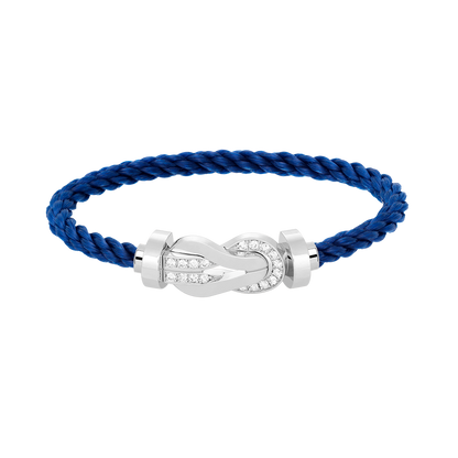 [LumiVibe]CHANCE LARGE 8 FIGURE BUCKLE HALF DIAMOND BRACELET SILVER