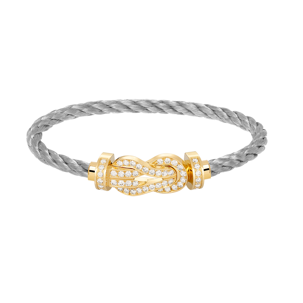 [LumiVibe]CHANCE LARGE 8 FIGURE BUCKLE FULLDIAMOND BRACELET GOLD