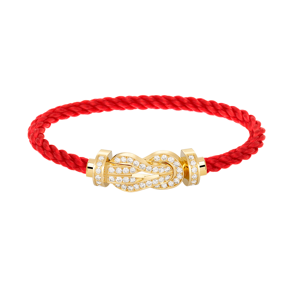 [LumiVibe]CHANCE LARGE 8 FIGURE BUCKLE FULLDIAMOND BRACELET GOLD