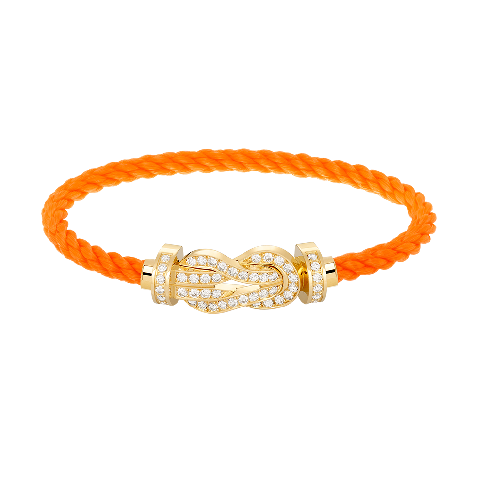 [LumiVibe]CHANCE LARGE 8 FIGURE BUCKLE FULLDIAMOND BRACELET GOLD
