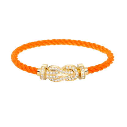 [LumiVibe]CHANCE LARGE 8 FIGURE BUCKLE FULLDIAMOND BRACELET GOLD