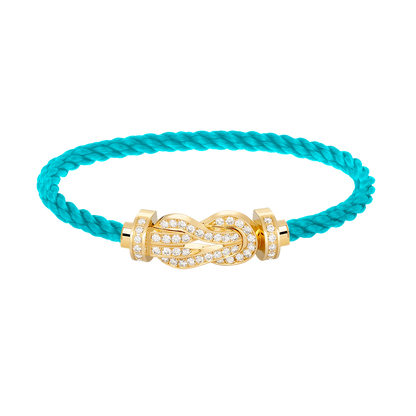 [LumiVibe]CHANCE LARGE 8 FIGURE BUCKLE FULLDIAMOND BRACELET GOLD