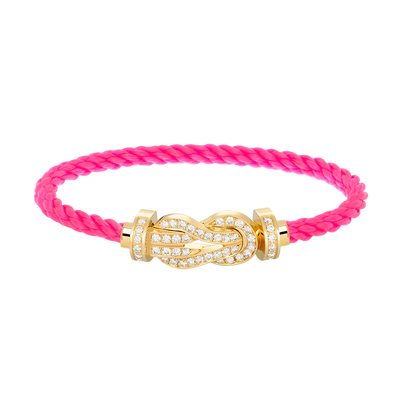 [LumiVibe]CHANCE LARGE 8 FIGURE BUCKLE FULLDIAMOND BRACELET GOLD