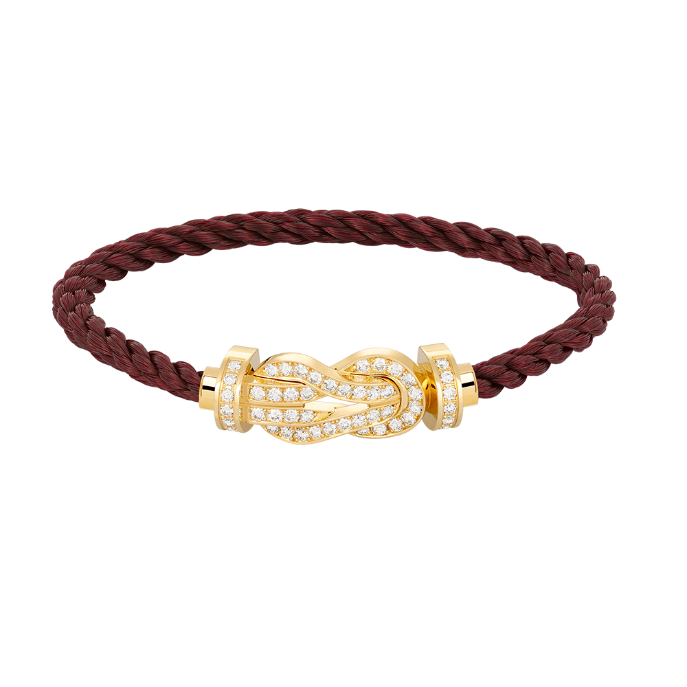 [LumiVibe]CHANCE LARGE 8 FIGURE BUCKLE FULLDIAMOND BRACELET GOLD