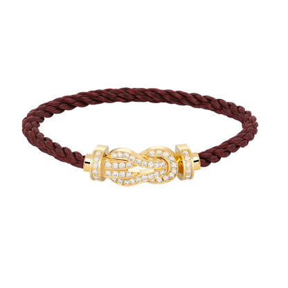 [LumiVibe]CHANCE LARGE 8 FIGURE BUCKLE FULLDIAMOND BRACELET GOLD