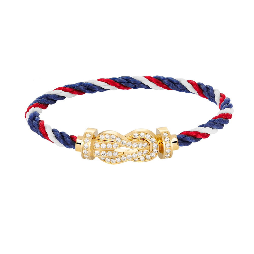 [LumiVibe]CHANCE LARGE 8 FIGURE BUCKLE FULLDIAMOND BRACELET GOLD