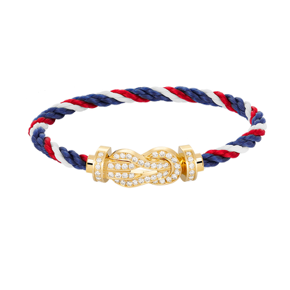 [LumiVibe]CHANCE LARGE 8 FIGURE BUCKLE FULLDIAMOND BRACELET GOLD