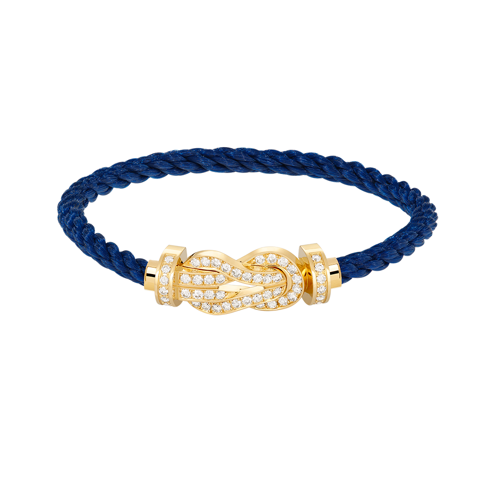 [LumiVibe]CHANCE LARGE 8 FIGURE BUCKLE FULLDIAMOND BRACELET GOLD
