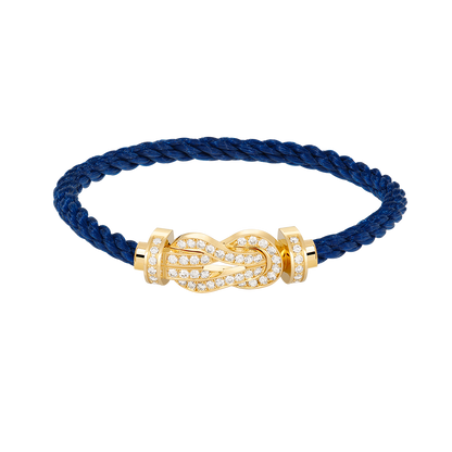 [LumiVibe]CHANCE LARGE 8 FIGURE BUCKLE FULLDIAMOND BRACELET GOLD