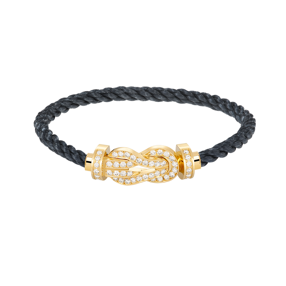 [LumiVibe]CHANCE LARGE 8 FIGURE BUCKLE FULLDIAMOND BRACELET GOLD
