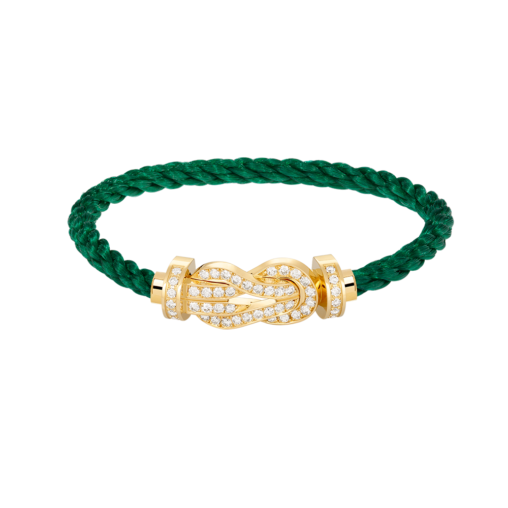 [LumiVibe]CHANCE LARGE 8 FIGURE BUCKLE FULLDIAMOND BRACELET GOLD