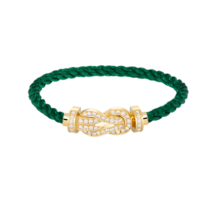 [LumiVibe]CHANCE LARGE 8 FIGURE BUCKLE FULLDIAMOND BRACELET GOLD