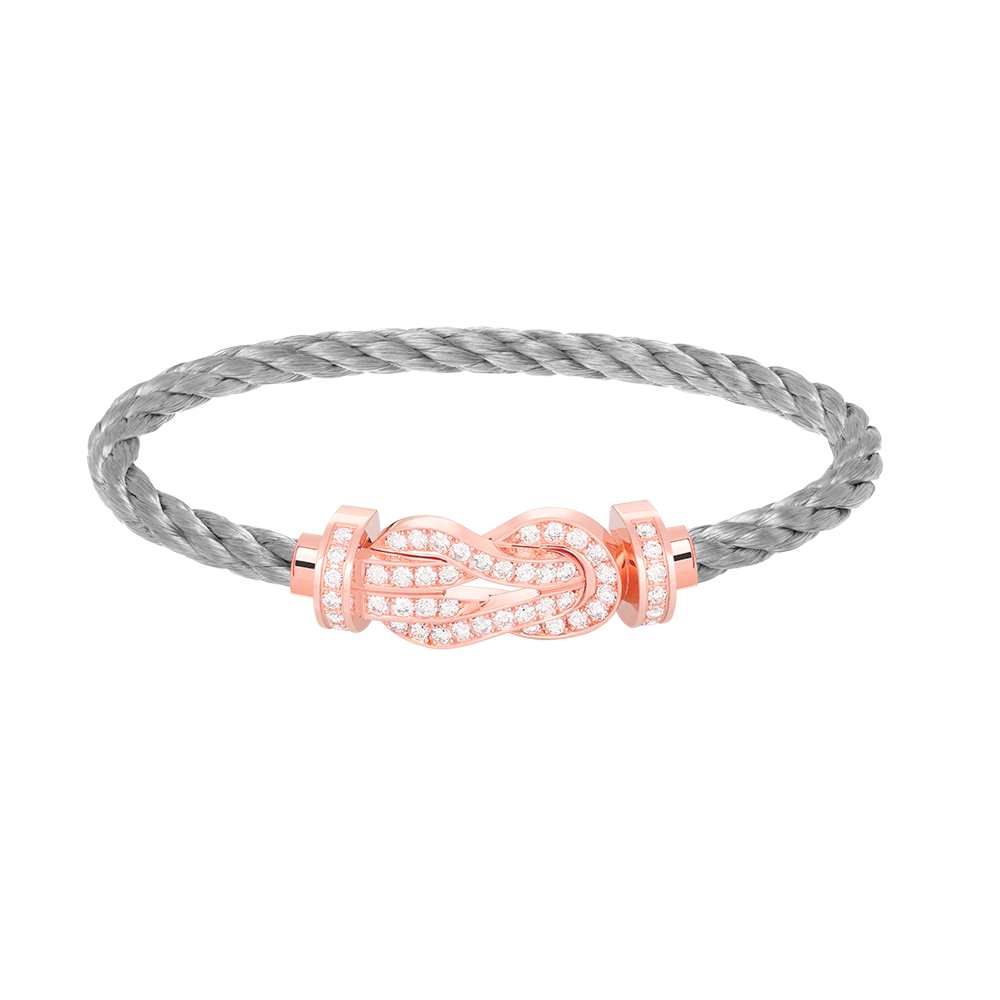 [LumiVibe]CHANCE LARGE 8 FIGURE BUCKLE FULL DIAMOND BRACELET ROSE GOLD