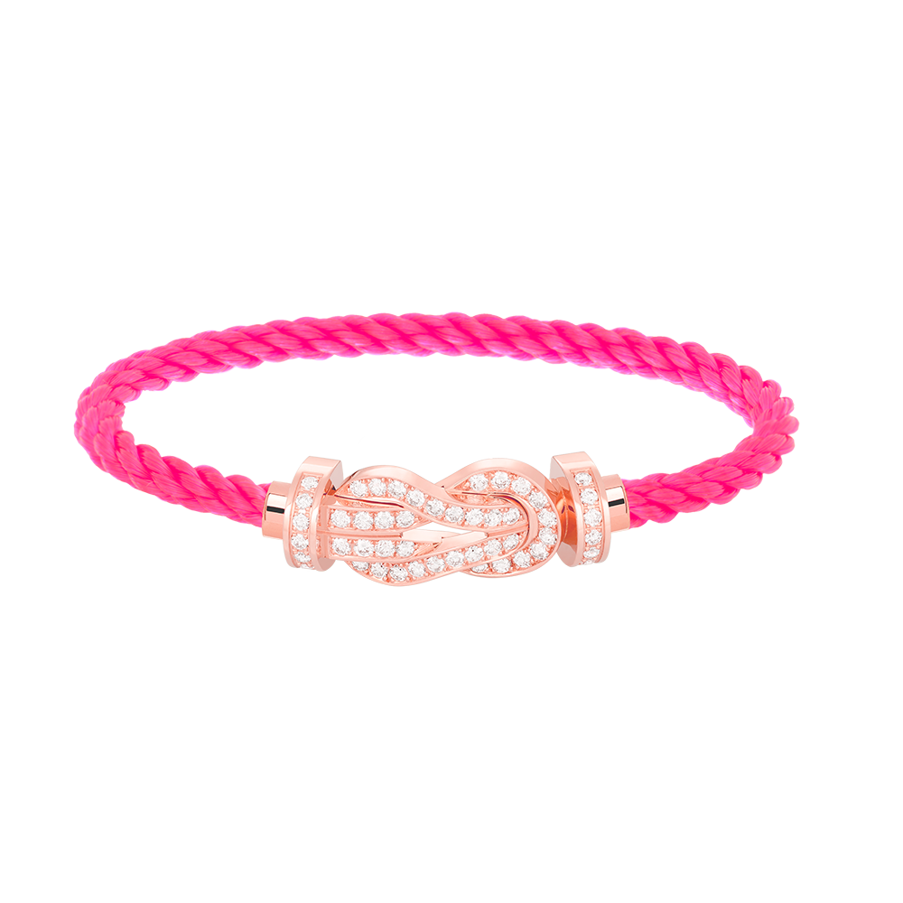 [LumiVibe]CHANCE LARGE 8 FIGURE BUCKLE FULL DIAMOND BRACELET ROSE GOLD